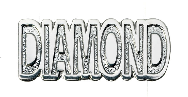DIAMOND Shaped badge (pack of 5)