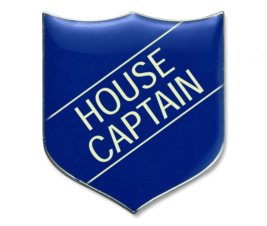HOUSE CAPTAIN badge blue (pack of 5)