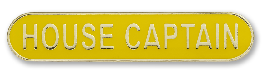 HOUSE CAPTAIN badge yellow (pack of 5)