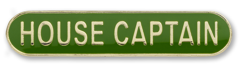 HOUSE CAPTAIN badge green (pack of 5)