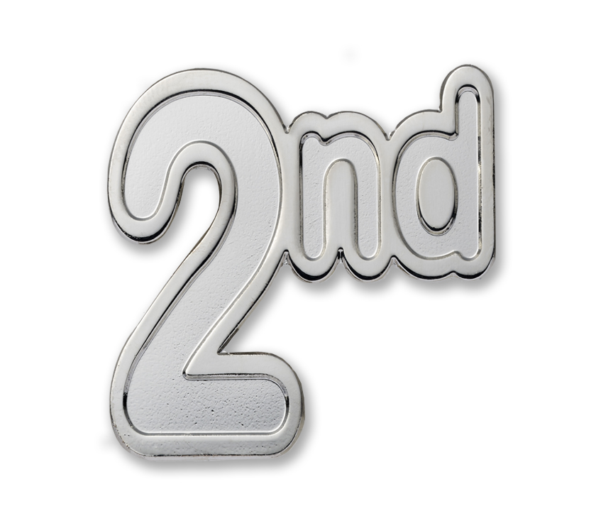 2nd Silver badge (pack of 5)