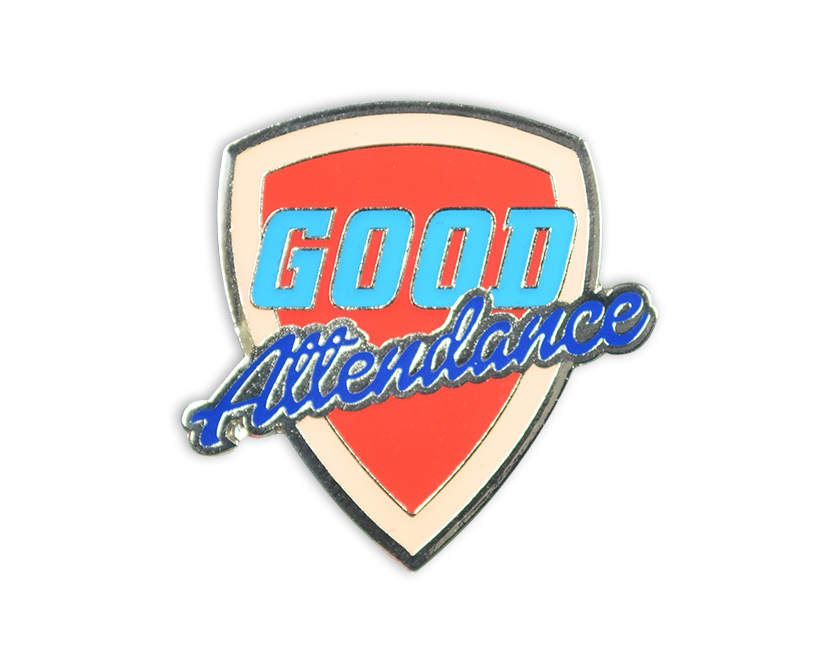 Good Attendance - retro badge (pack of 5)