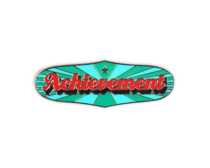ACHIEVEMENT - retro badge (pack of 5)