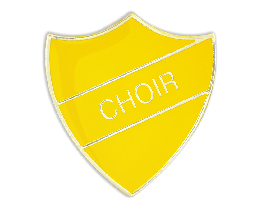 CHOIR yellow and gold badge (pack of 5)