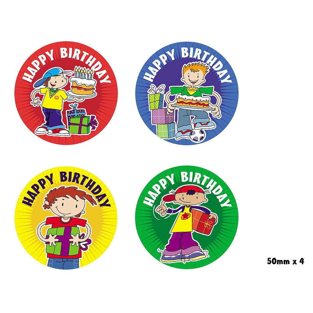 Happy birthday' boys stickers