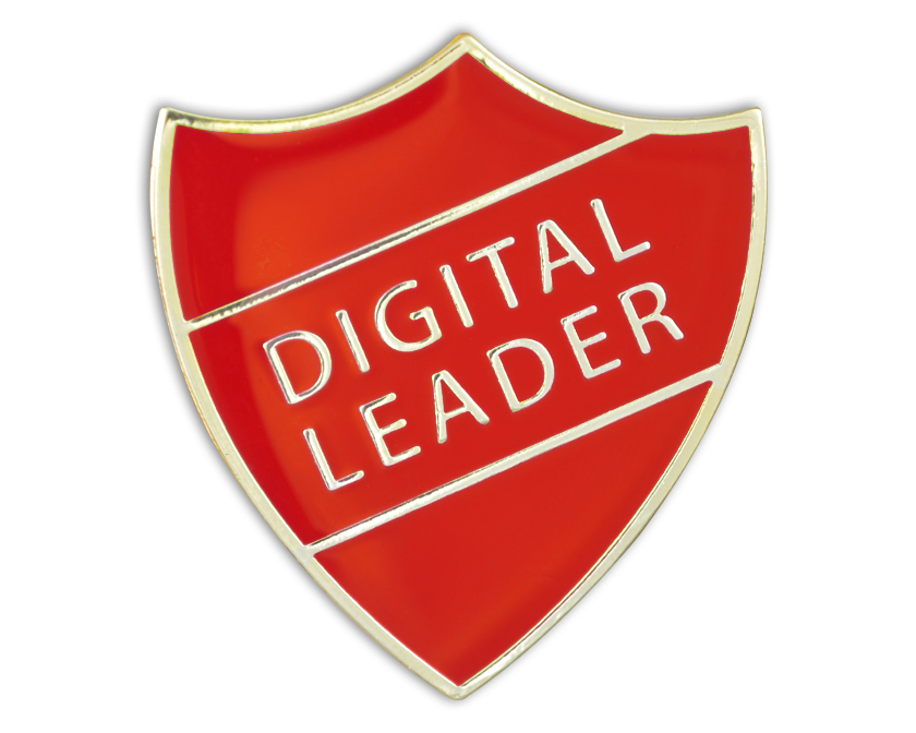 DIGITAL LEADER red and gold badge (pack of 5)