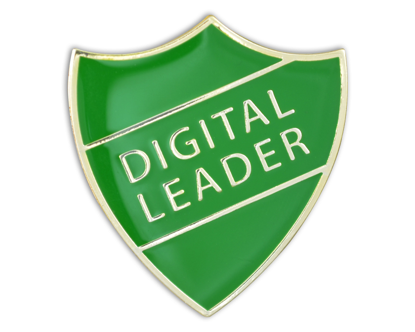 DIGITAL LEADER green and gold badge (pack of 5)