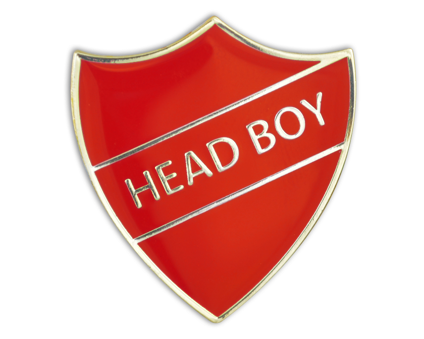 HEAD BOY badge red and gold (pack of 5)
