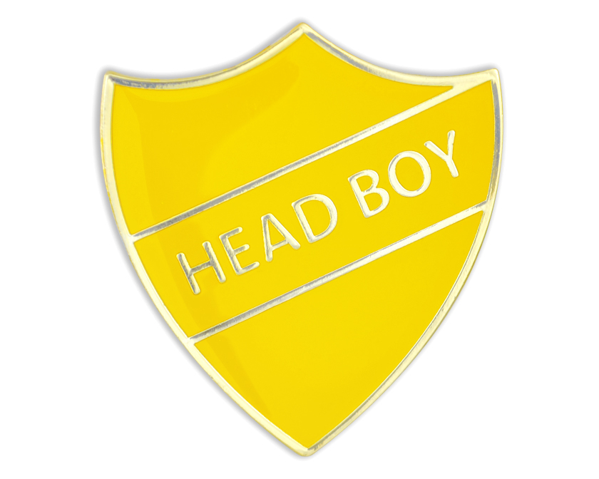 HEAD BOY badge yellow and gold (pack of 5)