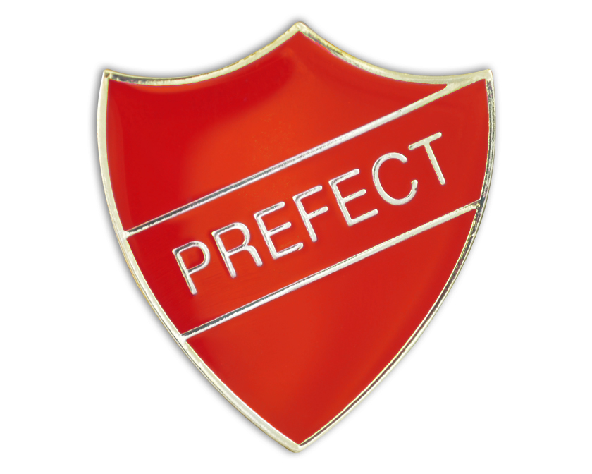 PREFECT badge red and gold (pack of 5)