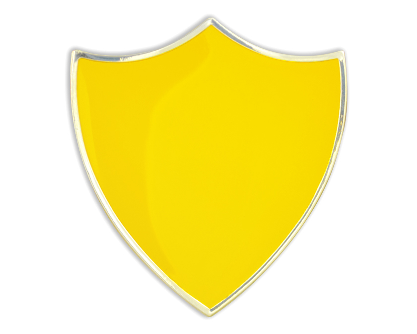 Yellow shield badge (pack of 5)