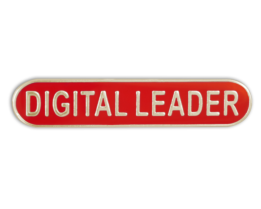 DIGITAL LEADER badge in red (pack of 5)