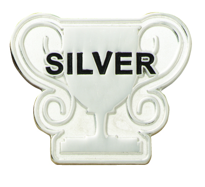 Silver Trophy badge (pack of 5)