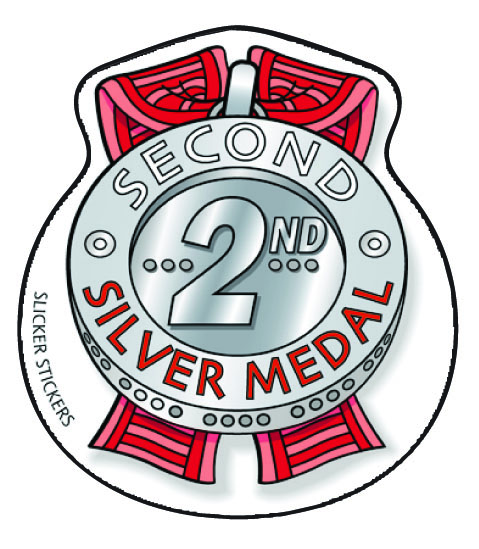 2nd silver medal sticker