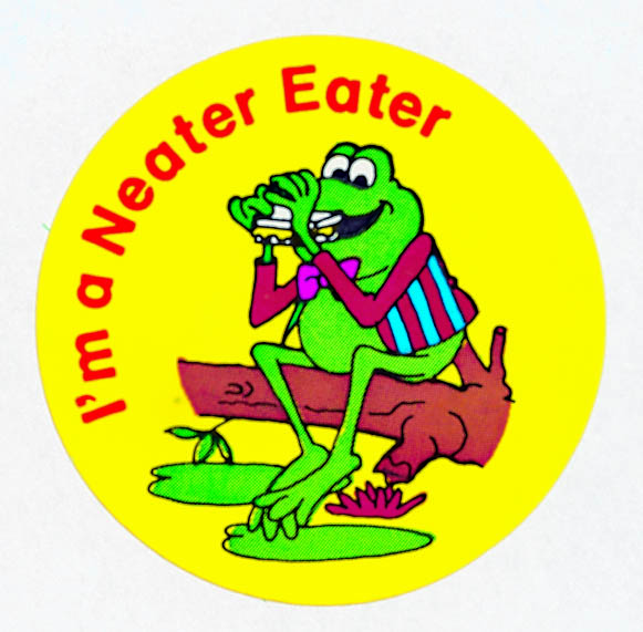 I'm a neater eater' sticker