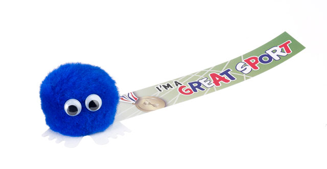 I'm a great sport sticker bug - blue