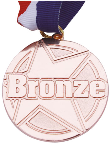 BRONZE medal with neck ribbon