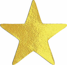 Metallic Gold Star Sticker