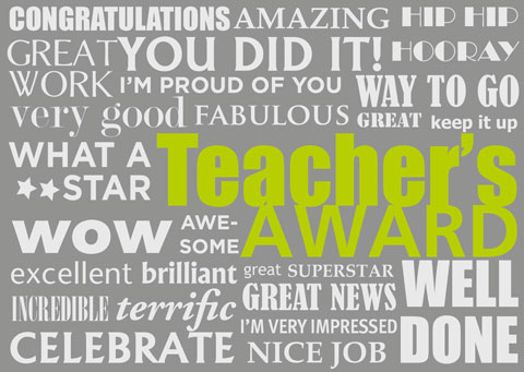Teacher's Award Postcard