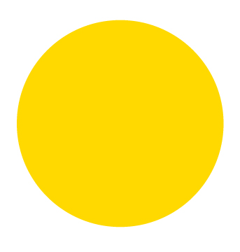 Plain Fluorescent Yellow Dot 25mm