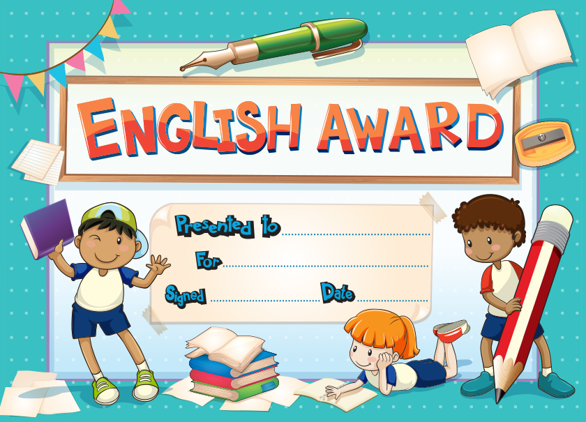 English Award Certificate