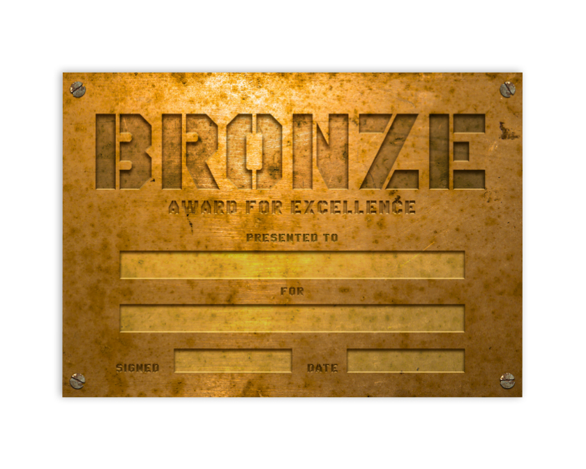 Bronze - metal style certificates