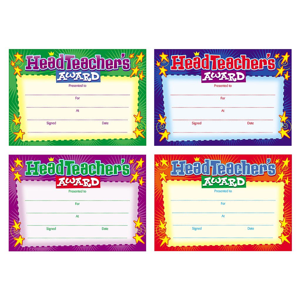 Headteacher's Award Certificates (mixed pack)