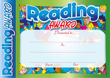 Reading Award Certificate with tear-off bookmark