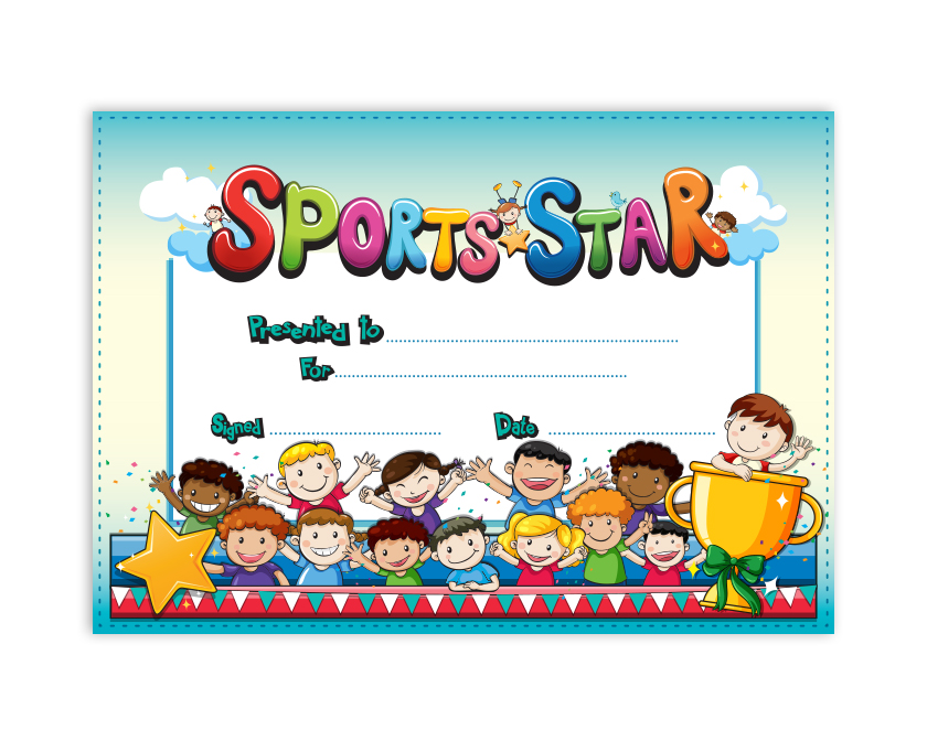 Kids 'Sports Star' Certificate
