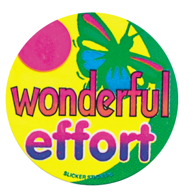 Wonderful effort sticker