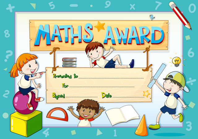 Maths Award A5 Certificate