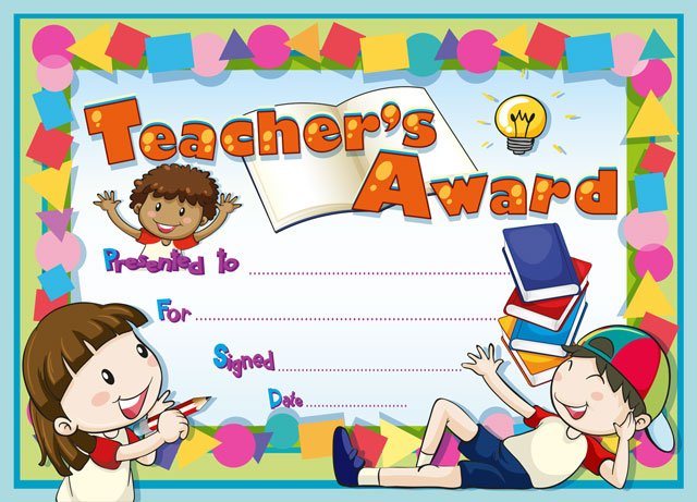 Teacher's Award A5 Certificate
