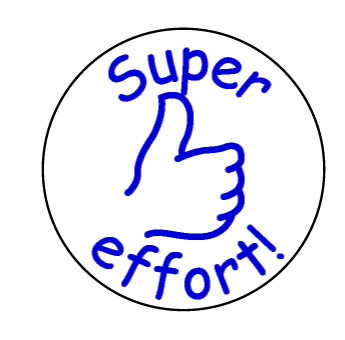 Super effort (thumbs up) stamper