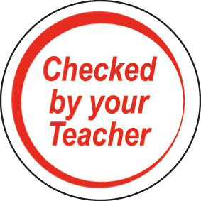 Checked by your Teacher stamper