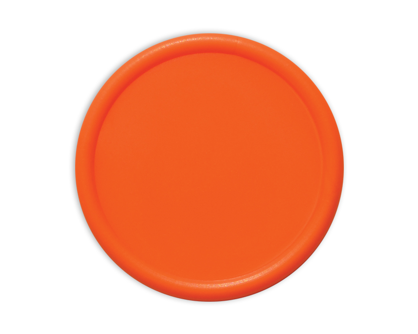 Plain orange plastic tokens (pack of 25)