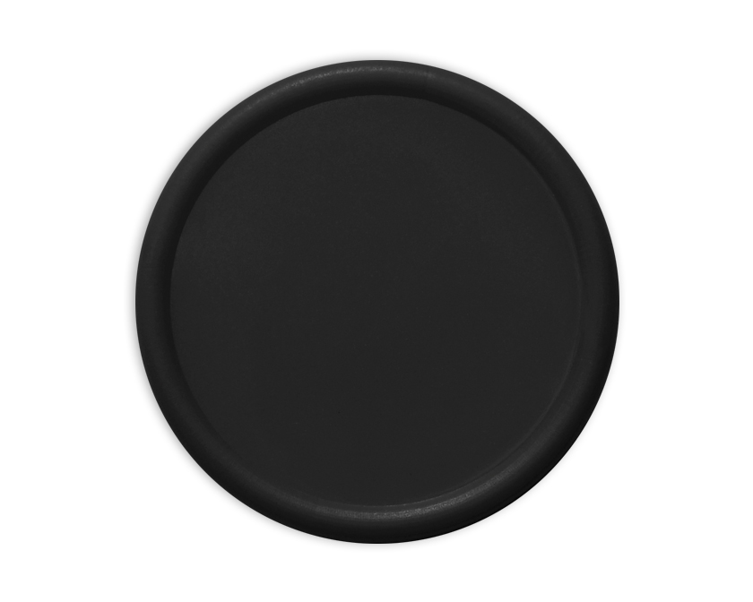 Plain black plastic tokens (pack of 25)