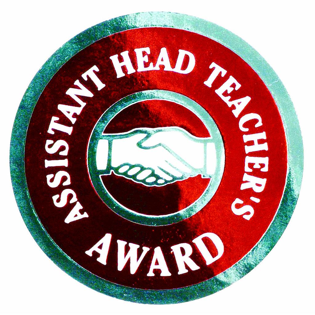 Metallic 'Assistant Headteachers Award' sticker