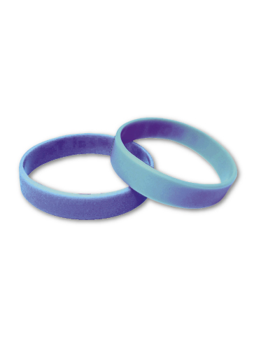 Blue silicone wristband