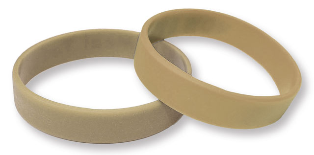 Gold silicone wristband