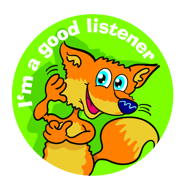 I'm a good listener' sticker