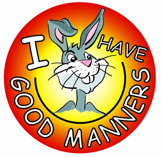 I have good manners' sticker