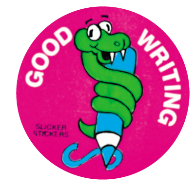 Good writing' sticker
