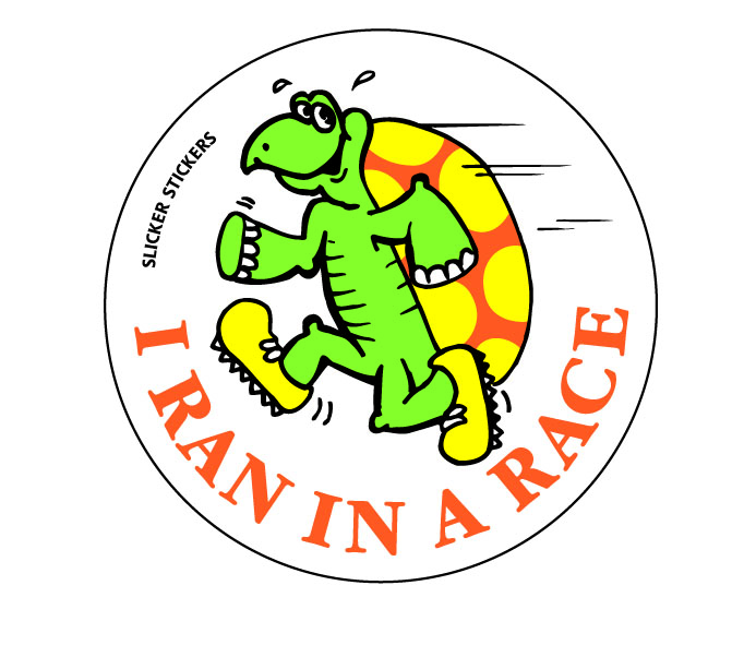 I Ran in a race' sticker