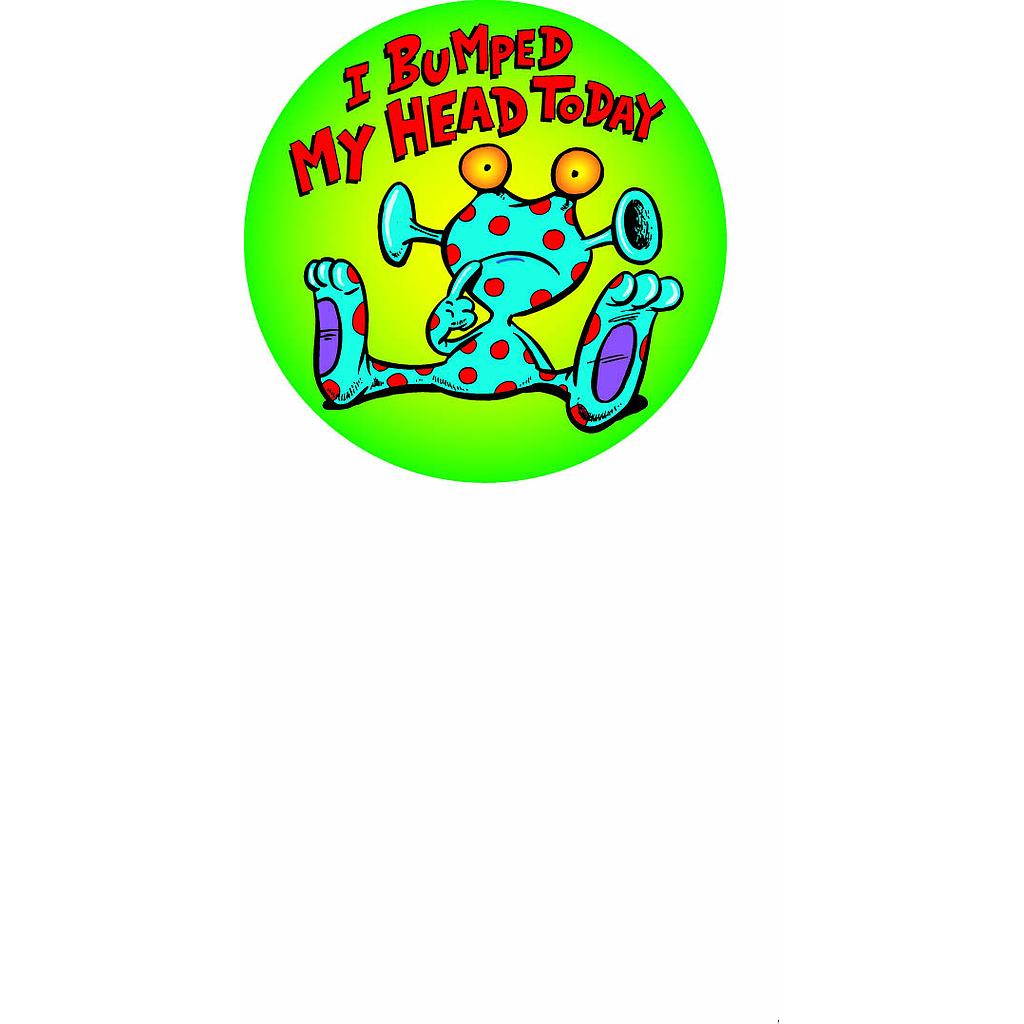 I bumped my head today' sticker