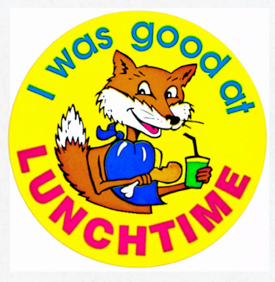 I was good at lunchtime' sticker