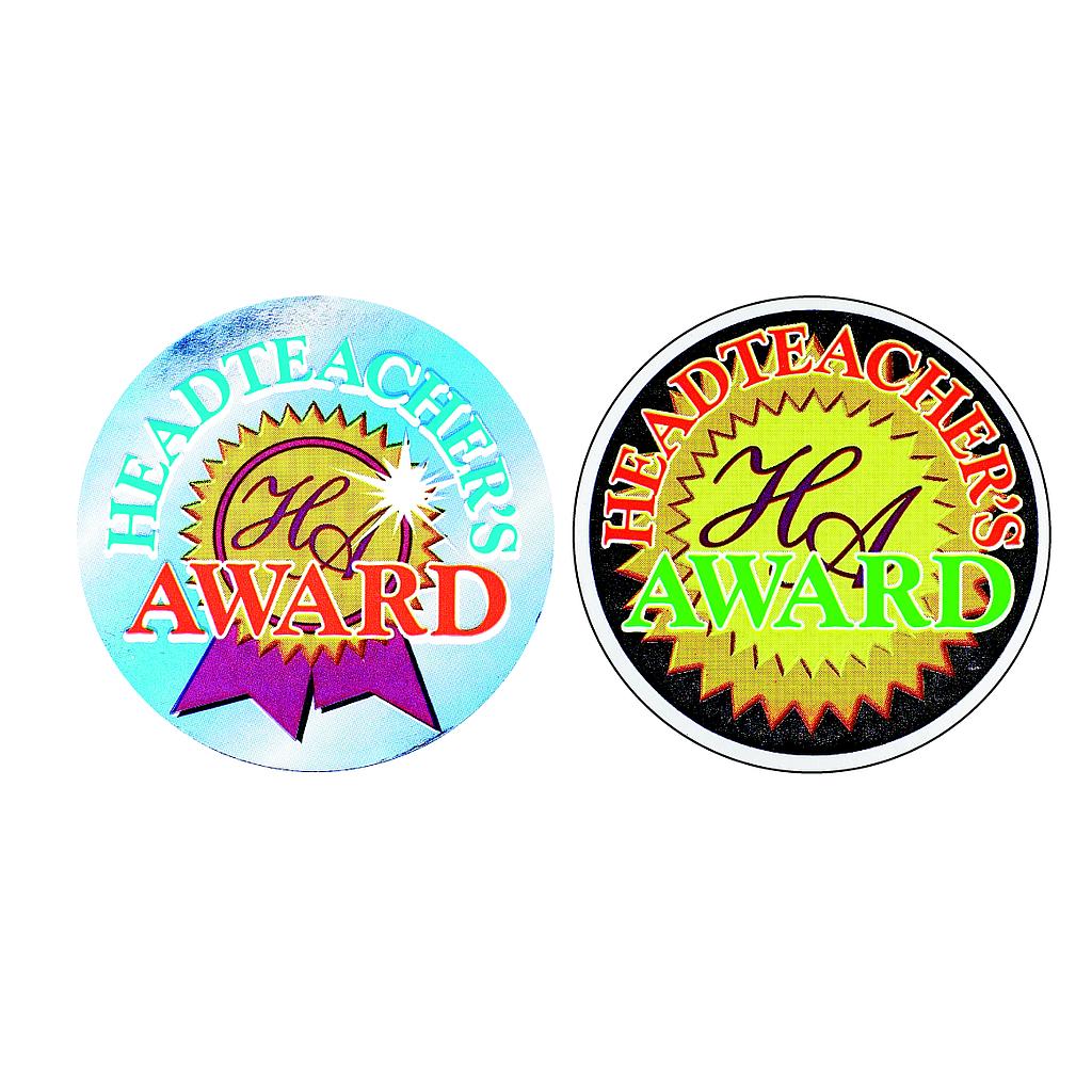 Metallic 'Headteachers Award' sticker