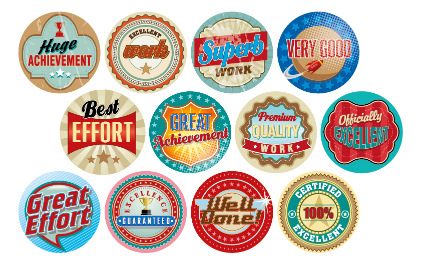 Retro sticker bumper pack