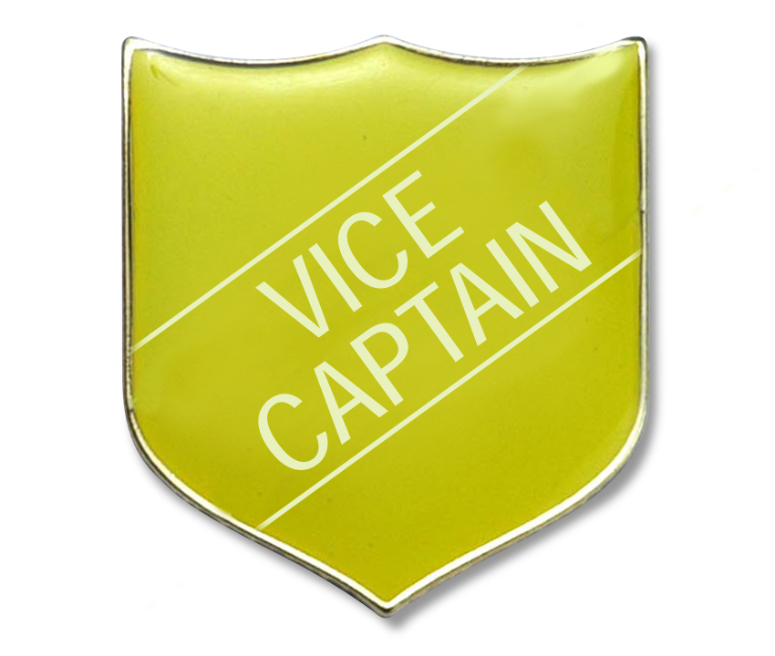 VICE CAPTAIN badge yellow (pack of 5)
