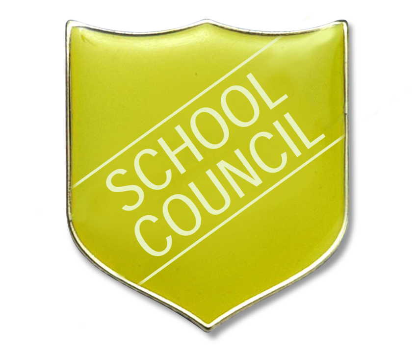 SCHOOL COUNCIL badge yellow (pack of 5)