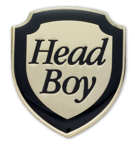 Head Boy Black & Gold Enamel Badge (Pack of 5)